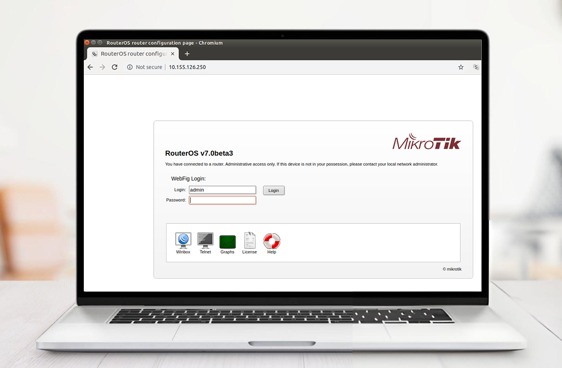 Mikrotik WebFig login